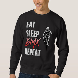 Sweatshirt Mangez Sleep Bmx Répéter Vélo Vélo Vélo Vélo Vélo