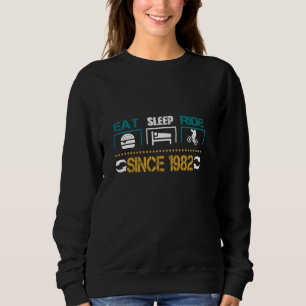 Sweatshirt Mangez Sleep Ride Repeat Depuis 1982, VTT, M