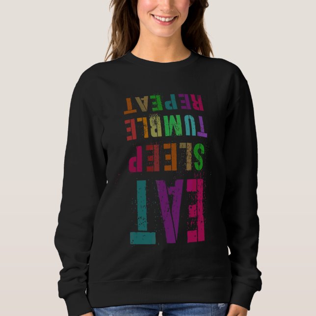 Sweatshirt Mangez Sleep Tumble Répéter Cheerled Team Cheer Sq (Devant)