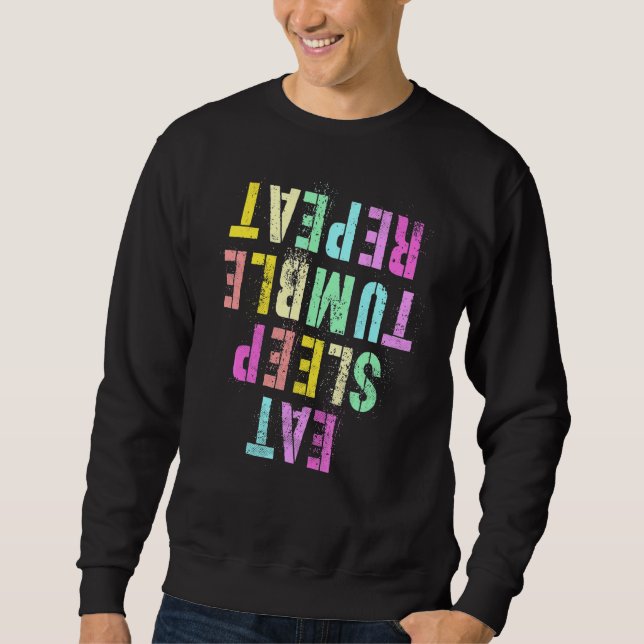 Sweatshirt Mangez Sleep Tumble Répéter Toddler Cheer Cheerled (Devant)