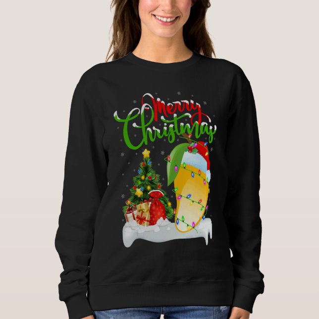 Sweatshirt Mango Fruit   Xmas Decorations Santa Mango Christm (Devant)