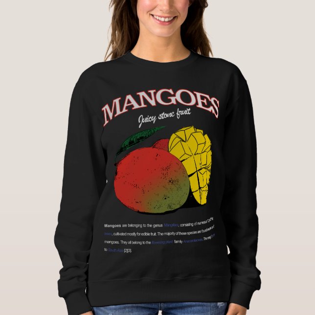 Sweatshirt Mangues Tropical Fruit Summer Vibes Hawaii (Devant)