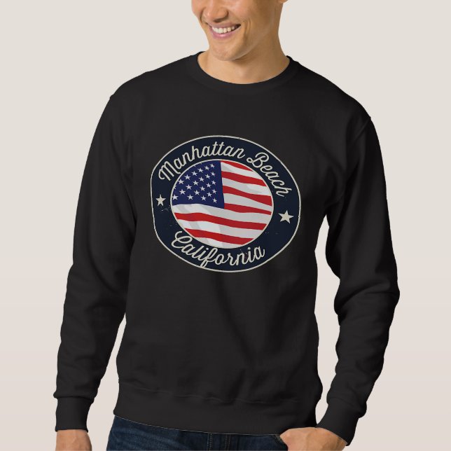 Sweatshirt Manhattan Beach  Patriotic California Souvenir (Devant)