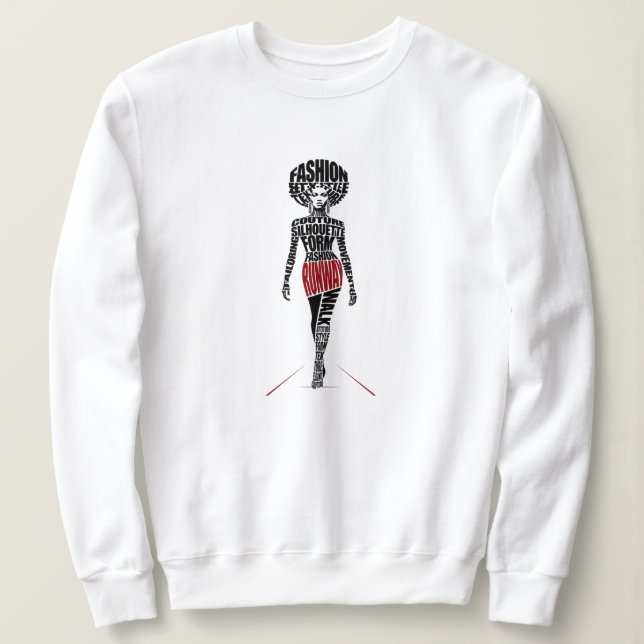 Sweatshirt Mannequin de mode afro-américaine (Design devant)