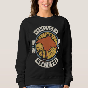 Sweatshirt Manta Ray Vintage Classic Retro 60s les années 70