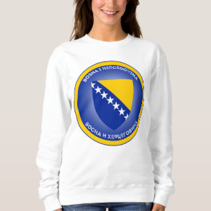 Sweatshirt Manteau d'armoiries de Bosnie-Herzégovine forme ci