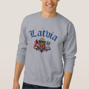 Sweatshirt Manteau de la Lettonie des bras