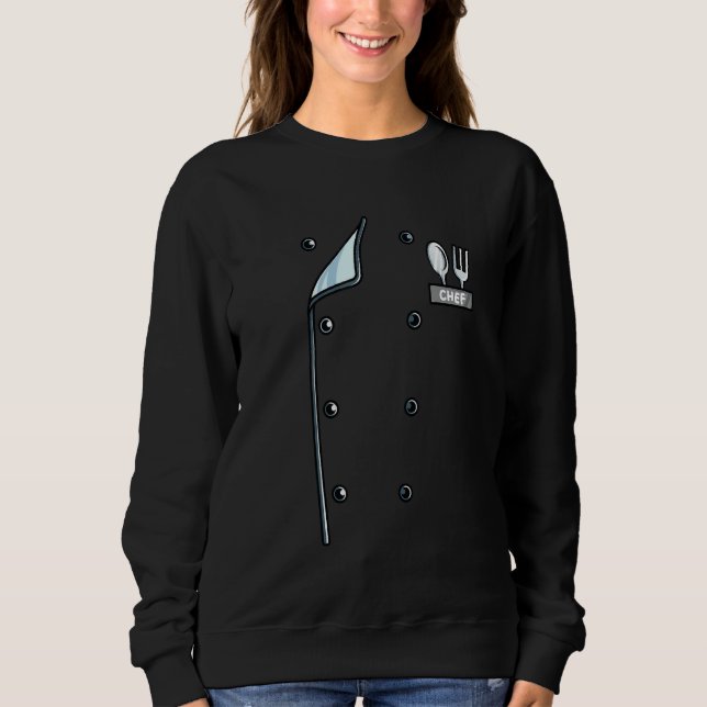Sweatshirt Manteau d'uniforme de chef Costume de cuisine pour (Devant)