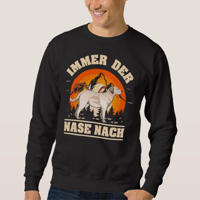 Sweatshirt Mantrant Immer Der Nase Nach Labrador Retriever (Devant)