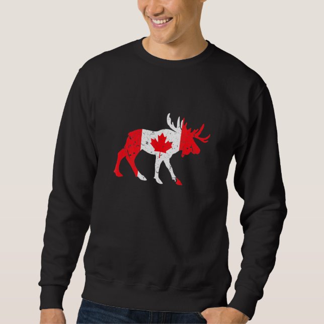 Sweatshirt Maple Leaf Animal Drapeau Canadien Canada Pour Hom (Devant)