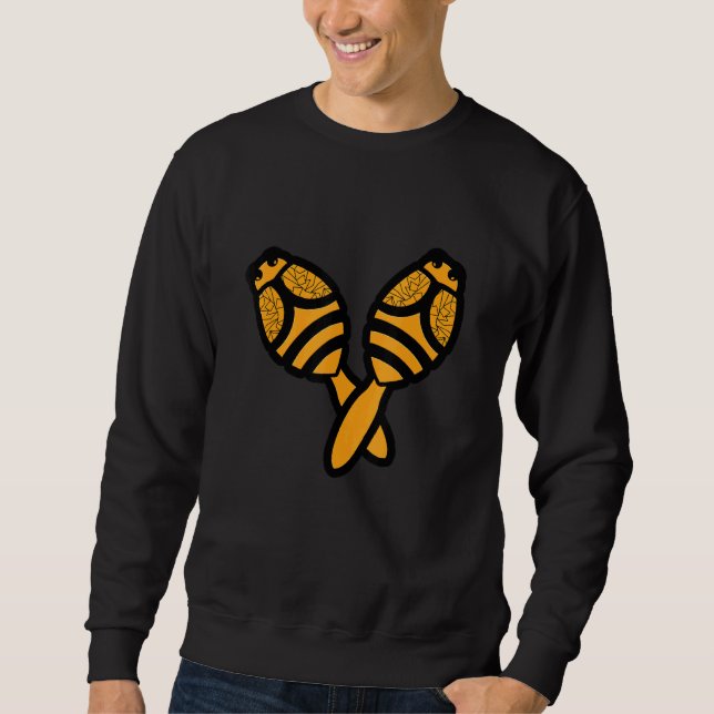 Sweatshirt Maracas Bee Mexique Musique latine Fiesta Percussi (Devant)