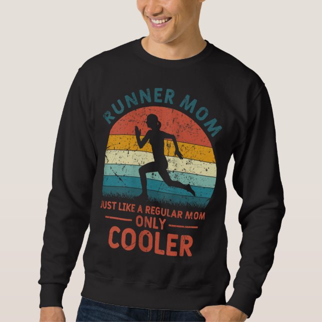 Sweatshirt Marathon amusant de la maman coureur Jogging (Devant)