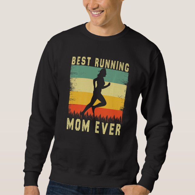 Sweatshirt Marathon Runner Rad Maman Entraîneur Meilleur Cour (Devant)