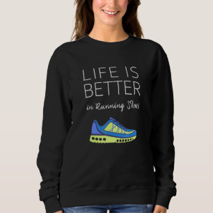 Sweatshirt Marathon Runner Tee - La Vie Est Meilleure À Ru