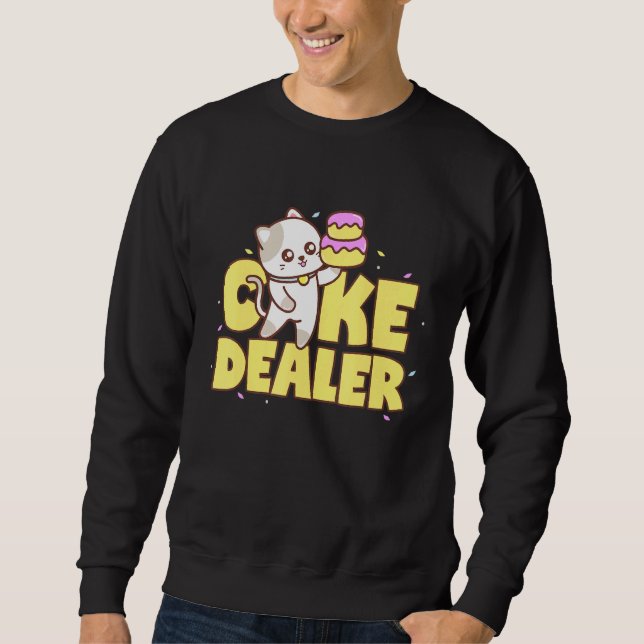 Sweatshirt Marchand de gâteaux Dent sucrée avec tarte (Devant)