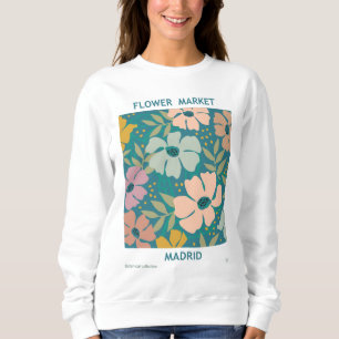 Sweatshirt Marché aux fleurs Madrid Imprimer