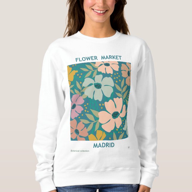 Sweatshirt Marché aux fleurs Madrid Imprimer (Devant)