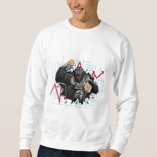 Sweatshirt Marché Crypto Bitcoin - Négociation BTC (Devant)