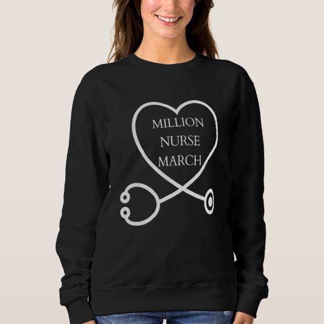 Sweatshirt Marche des millions d'infirmières (Devant)