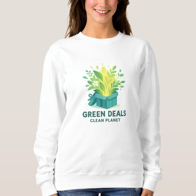 Sweatshirt Marchés verts, planète propre – Lundi Vert Éco (Devant)