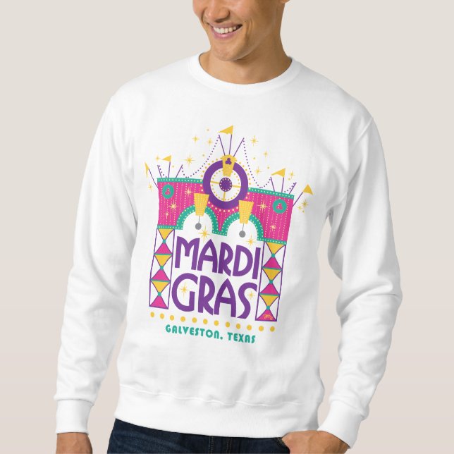 Sweatshirt Mardi Gras Arch, Galveston, Texas (Devant)