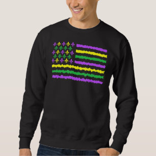 Sweatshirt Mardi Gras Avec Un Drapeau Américain Équipement De
