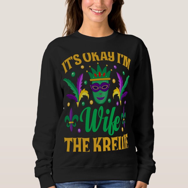 Sweatshirt Mardi Gras C'est bon, je suis avec la Krewe New Or (Devant)