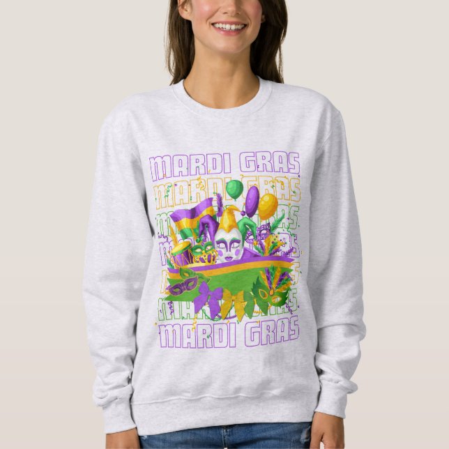Sweatshirt MARDI GRAS Coquette Mascarade (Devant)