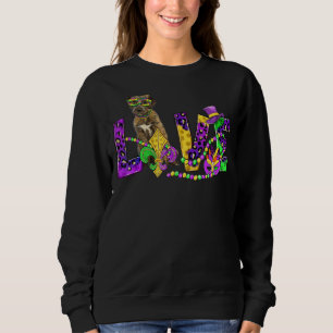 Sweatshirt Mardi Gras Love Festival Leopard Irish Wolfhound D