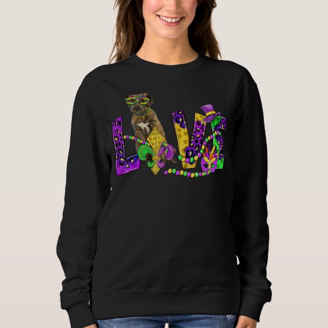 Sweatshirt Mardi Gras Love Festival Leopard Irish Wolfhound D (Devant)