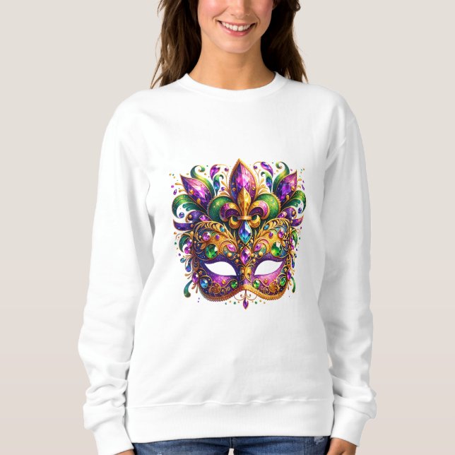 Sweatshirt Mardi Gras Mask  (Devant)