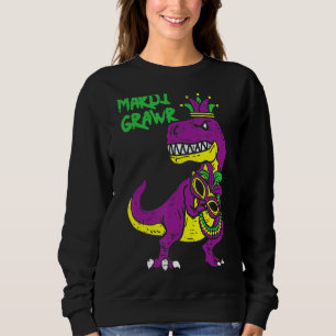 Sweatshirt Mardi Grawr T Rex Dino Toddler Enfants Mardi Gras