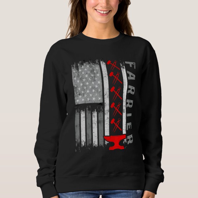 Sweatshirt Maréchal Fer à Cheval Parage Sabot Équine Ferrure  (Devant)