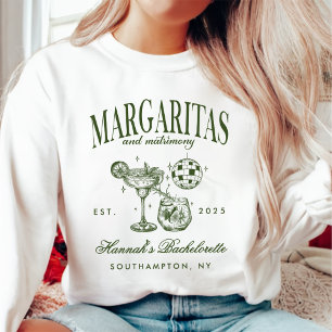 Sweatshirt Margaritas modernes rétro et Bach strié de mariage