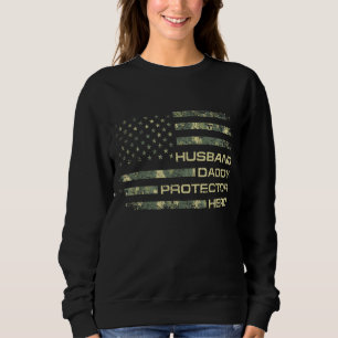 Sweatshirt Mari Daddy Protector Hero Fête des pères Drapeau C