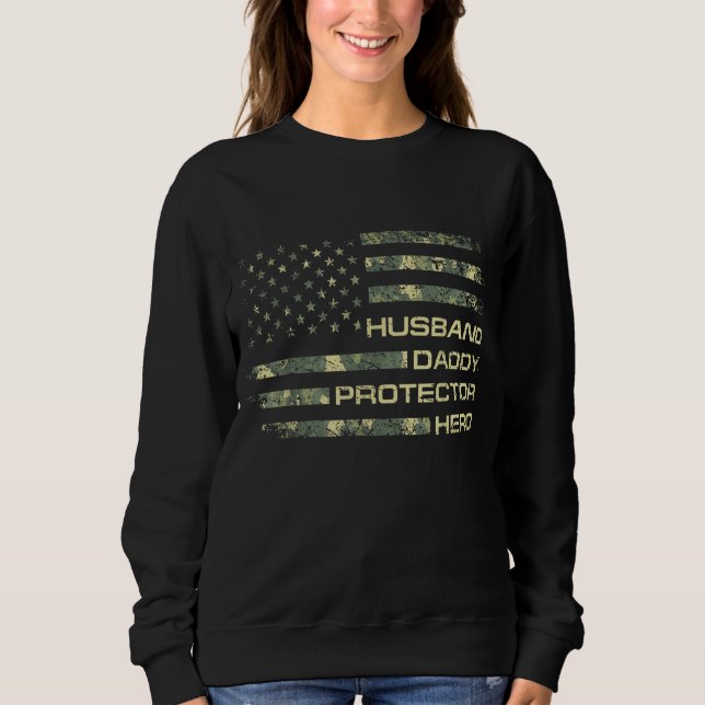 Sweatshirt Mari Daddy Protector Hero Fête des pères Drapeau C (Devant)