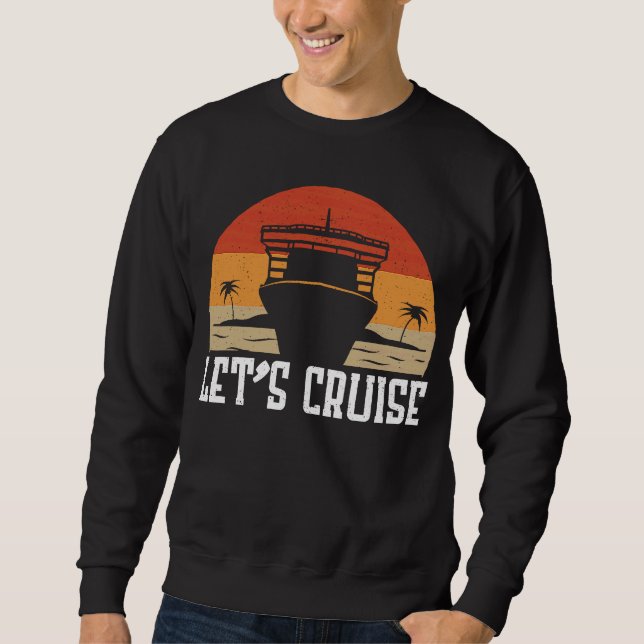 Sweatshirt Mari et femme Lets Cruise Croisière Vacances (Devant)
