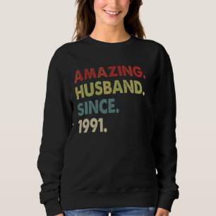 Sweatshirt Mari Extraordinaire depuis 1991 31 ans Mariages