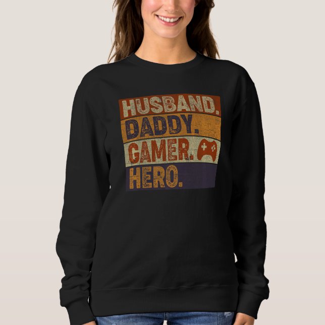 Sweatshirt Mari Papa Père Gamer Jeu (Devant)