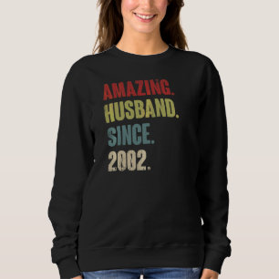 Sweatshirt Mari Retro Incroyable Depuis 2002 20 Ans de Mariag