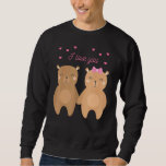 Sweatshirt Mariage de l'anniversaire des couples d'ours<br><div class="desc">Couples de l'ours Mariage Anniversaire de l'engagement</div>