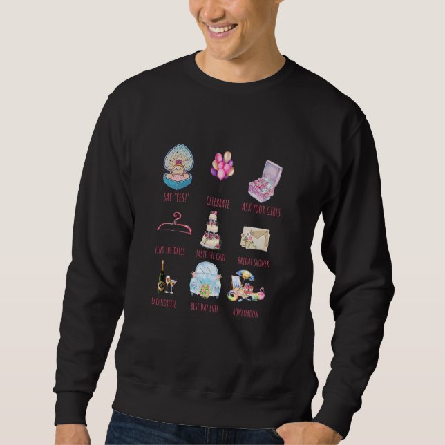 Sweatshirt Mariée à Venir Organisation de Mariage Robe de Mar (Devant)