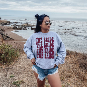 Sweatshirt Mariée Bourgogne Customisée à la fête de mariée co