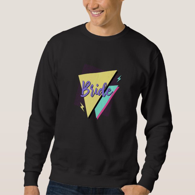 Sweatshirt Mariée & Escouade de Mariée Rétro Années 90 Enterr (Devant)