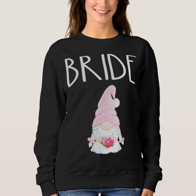 Sweatshirt Mariée Gnome Mariée Engagée Fête de Mariage Party  (Devant)