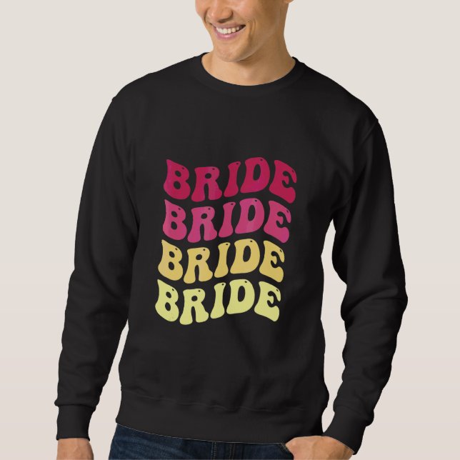 Sweatshirt Mariée, je le fais Équipage Rétro Enterrement de v (Devant)