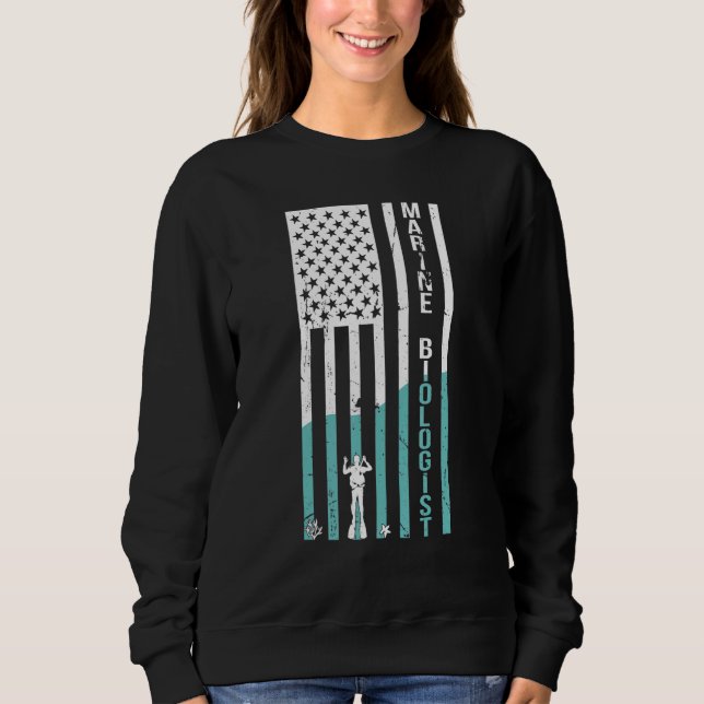 Sweatshirt Marine Biologist US Flag Marine Biology_1 (Devant)