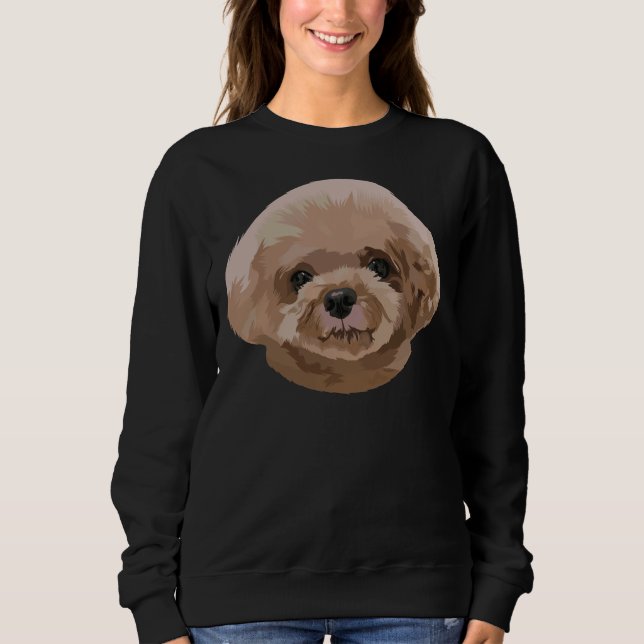 Sweatshirt Marionnette de caniche Brown (Devant)