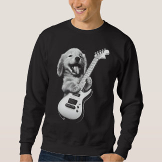 Sweatshirt Marionnette Golden Retriever Jouer de la guitare -