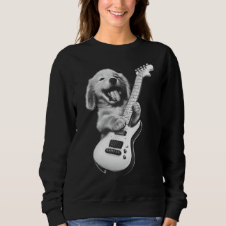 Sweatshirt Marionnette Golden Retriever Jouer de la guitare -